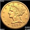 Image 1 : 1853 $5 Gold Half Eagle UNCIRCULATED