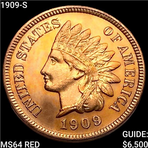 1909-S Indian Head Cent CHOICE BU RD
