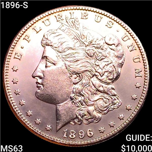 1896-S Morgan Silver Dollar CHOICE BU
