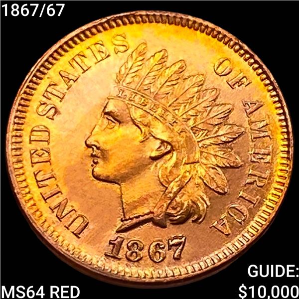 1867/67 Indian Head Cent CHOICE BU RD