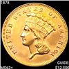 Image 1 : 1878 $3 Gold Piece CHOICE BU+