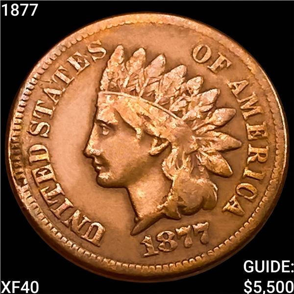 1877 Indian Head Cent NEARLY UNCIRCULATED