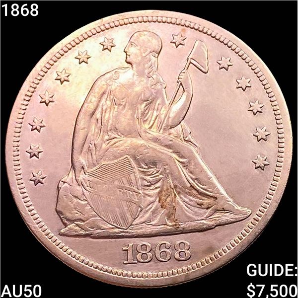 1868 Seated Liberty Dollar CLOSELY UNCIRCULATED