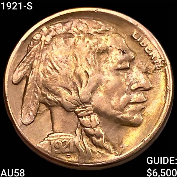 1921-S Buffalo Nickel CHOICE AU