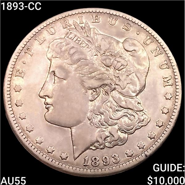 1893-CC Morgan Silver Dollar HIGH GRADE
