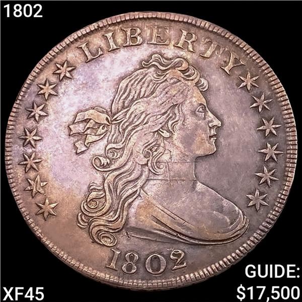 1802 Draped Bust Dollar NEARLY UNCIRCULATED