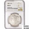 Image 1 : 1881-S Morgan Silver Dollar NGC MS67