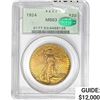 1924 CAC $20 Gold Double Eagle PCGS MS63