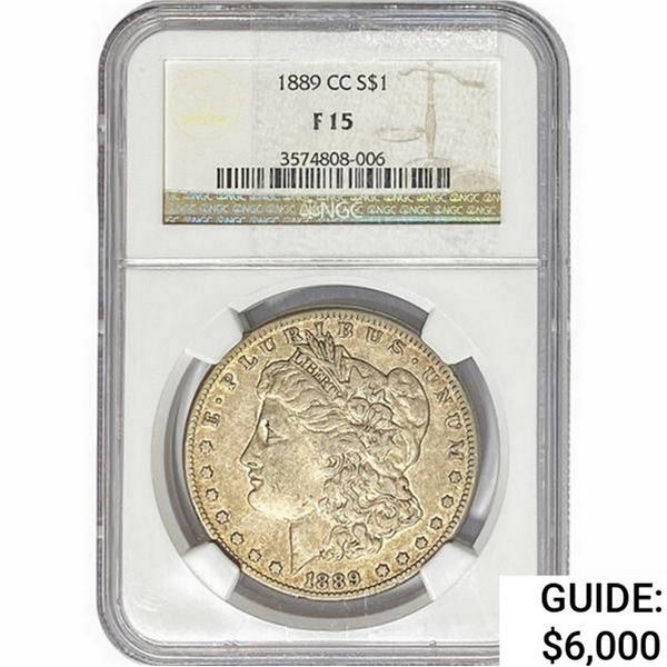 1889-CC Morgan Silver Dollar NGC F15