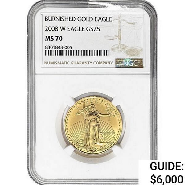 2008-W $25 American Gold Eagle 1/2OZ NGC MS70