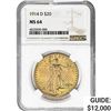 Image 1 : 1914-D $20 Gold Double Eagle NGC MS64