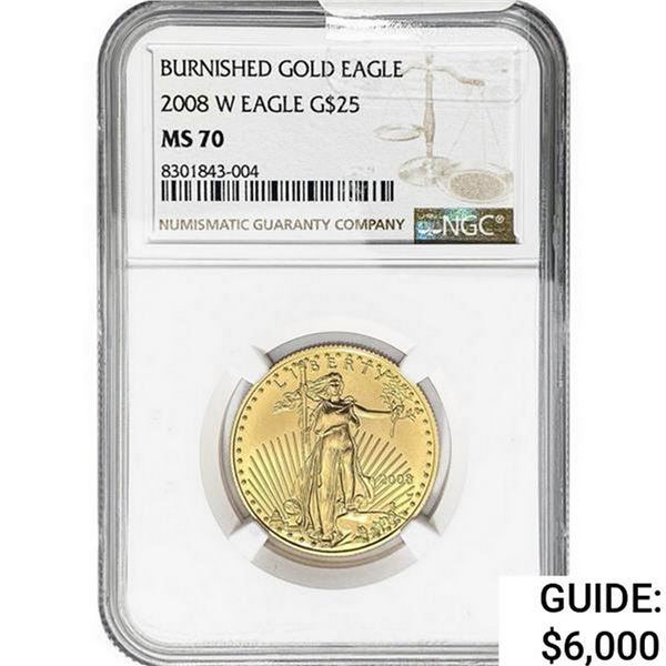 2008 $25 American Gold Eagle 1/2OZ NGC MS70