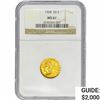 Image 1 : 1928 $2.50 Gold Quarter Eagle NGC MS61