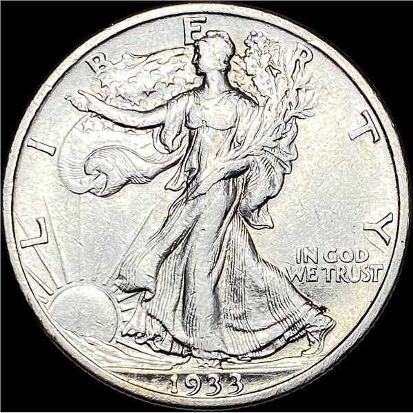 1933-S Silver Walking Liberty Half Dollar NEARLY UNCIRCULATED