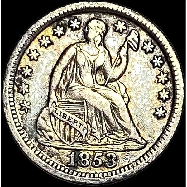 1853 Seated Liberty Half Dime LIGHTLY CIRCULATED
