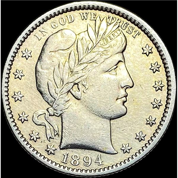 1894 Silver Barber Quarter CLOSELY UNCIRCULATED