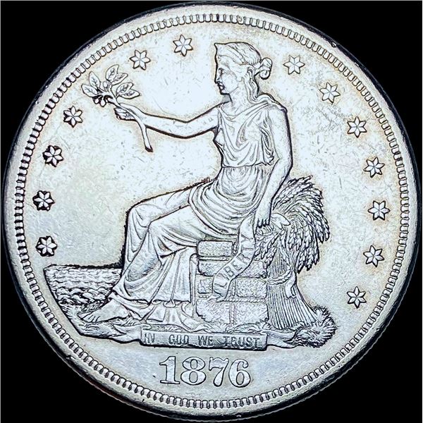 1876-S Silver Trade Dollar CHOICE AU