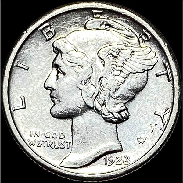 1928-S Silver Mercury Dime CLOSELY UNCIRCULATED
