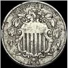 Image 1 : 1866 Shield Nickel LIGHTLY CIRCULATED
