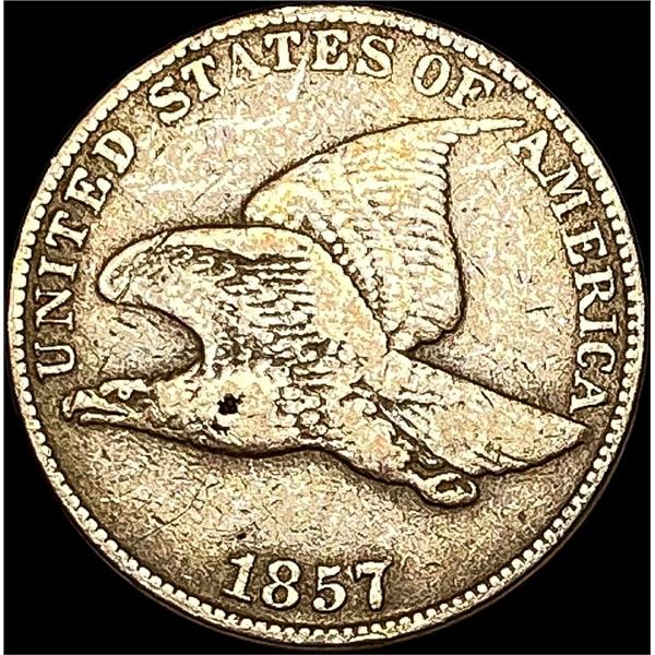 1857 Flying Eagle Cent NEARLY UNCIRCULATED