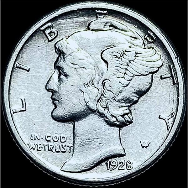 1928-S Silver Mercury Dime CHOICE AU