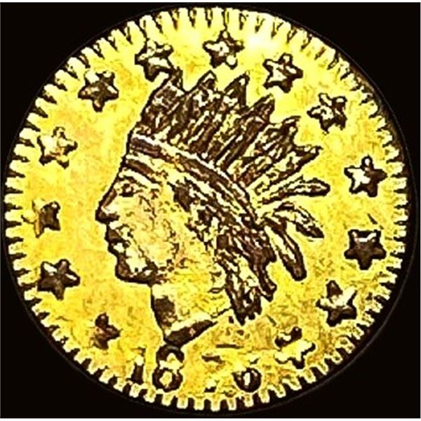 1876 California Gold 1/4 Dollar Token CHOICE AU