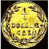 Image 2 : 1876 California Gold 1/4 Dollar Token CHOICE AU