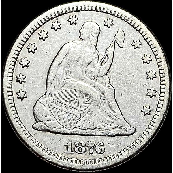 1876-CC Seated Liberty Quarter NEARLY UNCIRCULATED