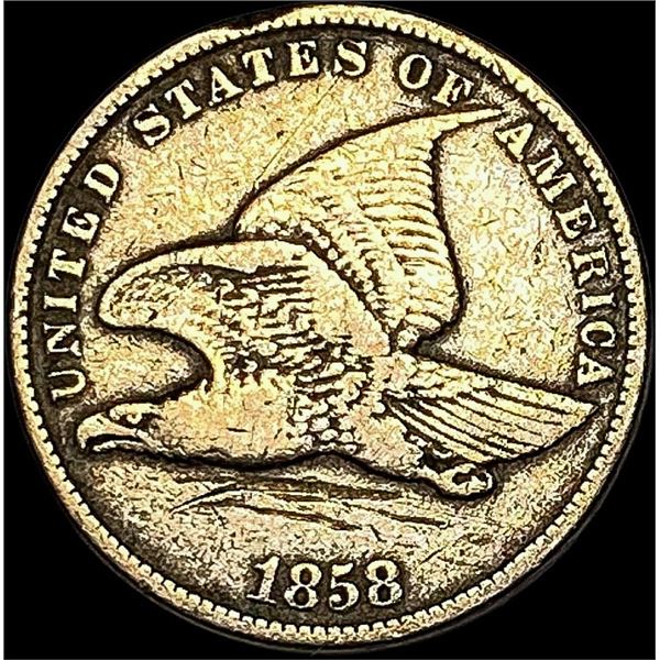 1858 Copper-Nickel Flying Eagle Cent LIGHTLY CIRCULATED