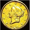 Image 1 : 1852 Gold Liberty Head $1 Type 1 LIGHTLY CIRCULATED