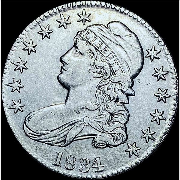 1834 Silver Capped Bust Half Dollar CHOICE AU