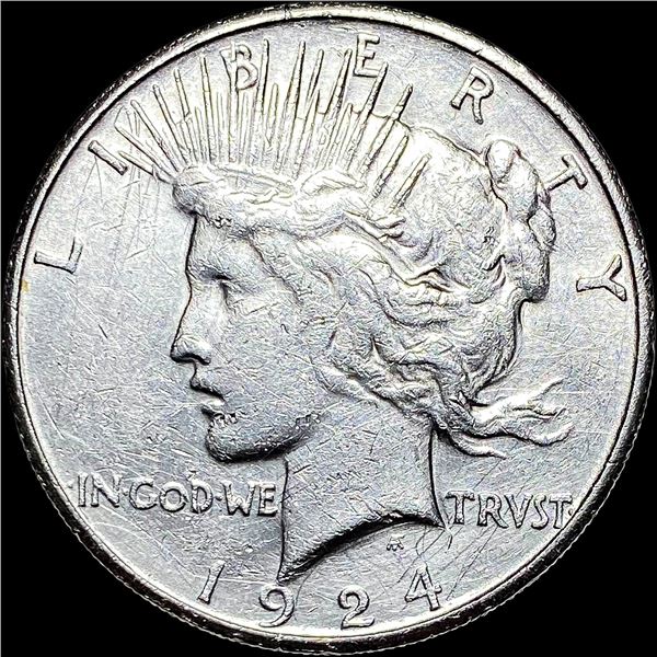 1924-S Silver Peace Dollar CLOSELY UNCIRCULATED