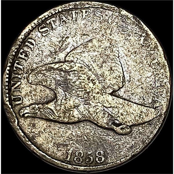 1858 Copper-Nickel Flying Eagle Cent NICELY CIRCULATED