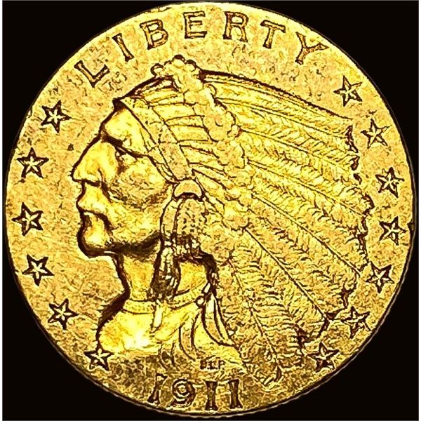 1911 Indian Head Gold $2.50 Quarter Eagle CLOSELY UNCIRCULATED