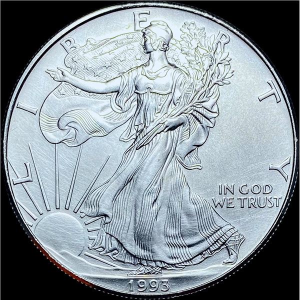 1993 1oz Silver American Eagle $1 GEM BU