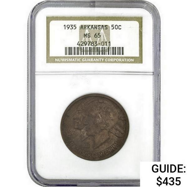 1935 Arkansas 50C NGC MS65