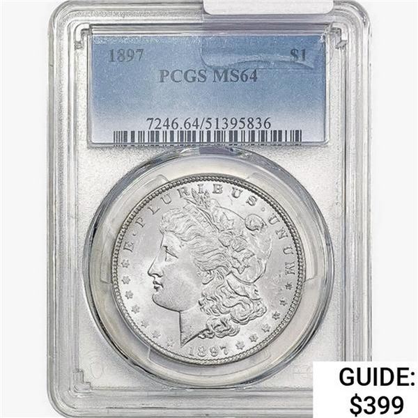 1897 Morgan Silver Dollar PCGS MS64