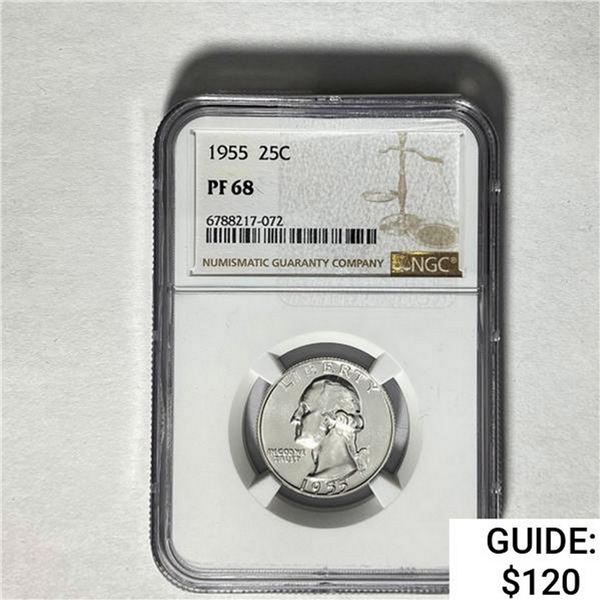 1955 Washington Silver Quarter NGC PF68