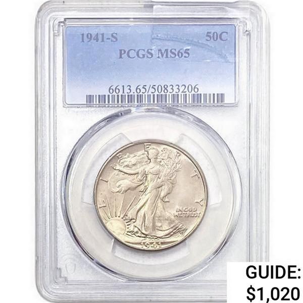 1941-S Walking Liberty Half Dollar PCGS MS65