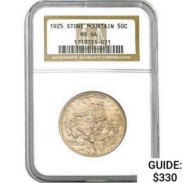 1925 Stone Mountain 50C NGC MS64