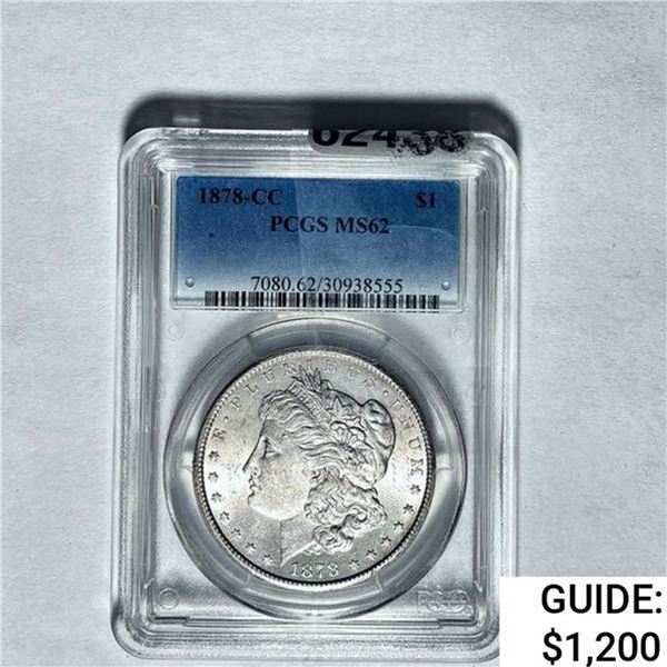 1878-CC Morgan Silver Dollar PCGS MS62