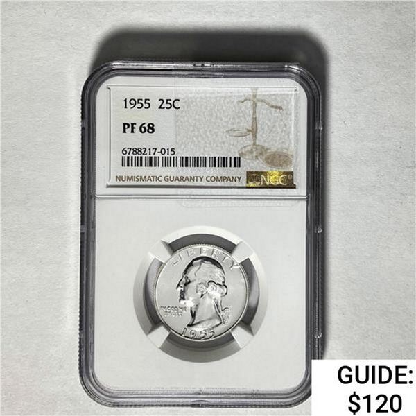 1955 Washington Silver Quarter NCG PF68