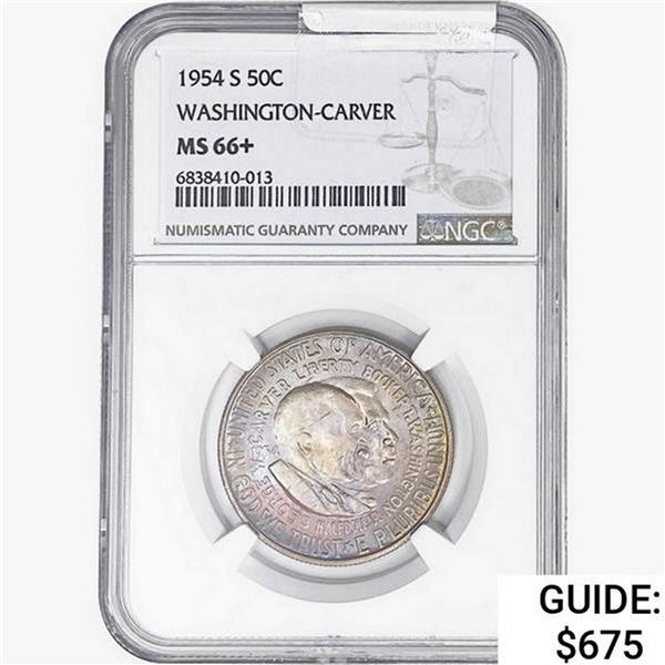 1954-S Washington Carver Half Dollar NGC MS66+