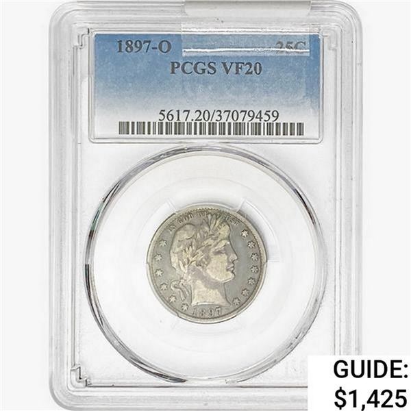 1897-O Barber Quarter PCGS VF20