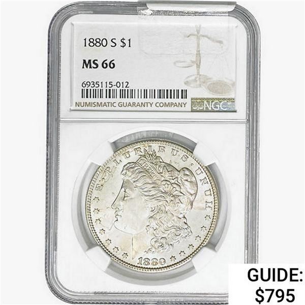 1880-S Morgan Silver Dollar NGC MS66