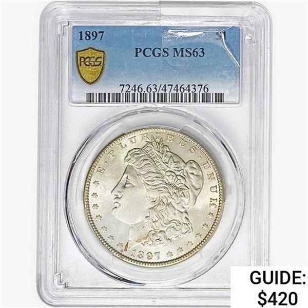 1897 Morgan Silver Dollar PCGS MS63