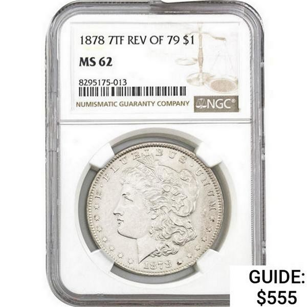 1878 7TF Rev of 79 Morgan Silver Dollar NGC MS6