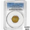 1864 Patriotic Token Brass Holed F-133/458b PCGS MS63