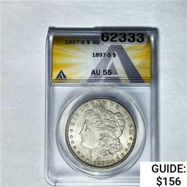 1897-S Morgan Silver Dollar ANACS AU55