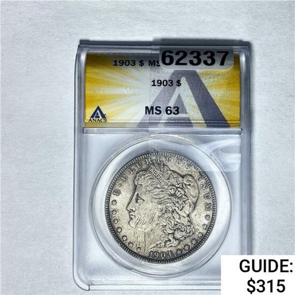 1903 Morgan Silver Dollar ANACS MS63